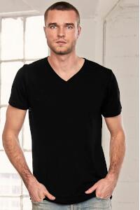 Produktfoto Canvas Jersey weiches Herren T Shirt mit V Ausschnitt