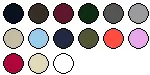 lieferbare Farben für AT601
