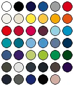 lieferbare Farben für BCTU01T