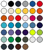 lieferbare Farben für BCTU03T