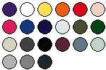 lieferbare Farben für BCWU01K