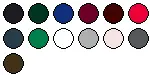 lieferbare Farben für CB640