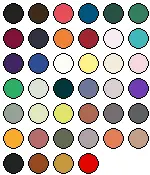 lieferbare Farben für CV3001