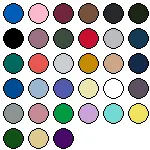 lieferbare Farben für JT100