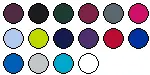 lieferbare Farben für PW615
