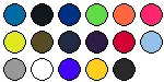 lieferbare Farben für SW300