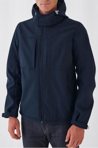 Produktansicht: B&C wasserdichte Herren Kapuzenjacke aus Softshell bis 3XL Produktansicht: B&C wasserdichte Herren Kapuzenjacke aus Softshell bis 3XL