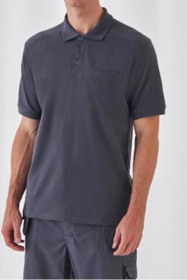Produktansicht: B&C Damen- und Herren Arbeits Poloshirt mit Brusttasche (Trockner, 60 Grad) bis 4XL