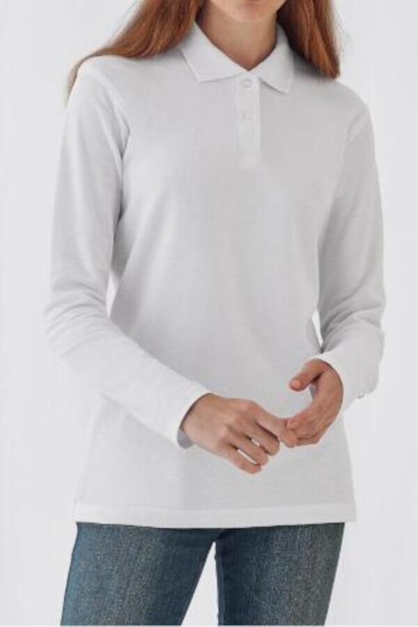 Produktansicht: B&C Damen Langarm Poloshirt aus Baumwolle Produktansicht: B&C Damen Langarm Poloshirt aus Baumwolle