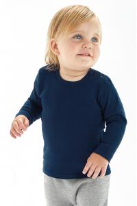 Produktfoto Babybugz einfarbiges Baby Langarm T-Shirt mit Druckknöpfen