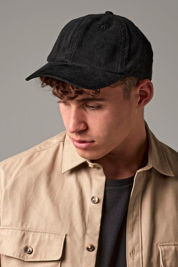 Produktansicht: Beechfield Cord-Kappe im Vintage Stil