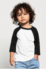 Produktfoto . Canvas Baseball T-Shirt mit 3/4 Arm für Kleinkinder bis 5 Jahre Produktfoto Canvas Baseball T-Shirt mit 3/4 Arm für Kleinkinder bis 5 Jahre