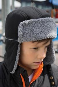 Produktfoto Result Kinder Trappermütze mit Ohrenwärmern und Teddyfell