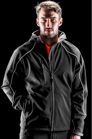 Produktansicht: Result robuste Regenjacke aus Softshell mit verdeckter Kapuze Produktansicht: Result robuste Regenjacke aus Softshell mit verdeckter Kapuze