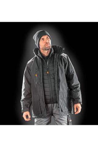 Produktansicht: Result lange Herren Arbeitsjacke mit abnehmbarer Kapuze bis Größe 4XL Produktansicht: Result lange Herren Arbeitsjacke mit abnehmbarer Kapuze bis Größe 4XL