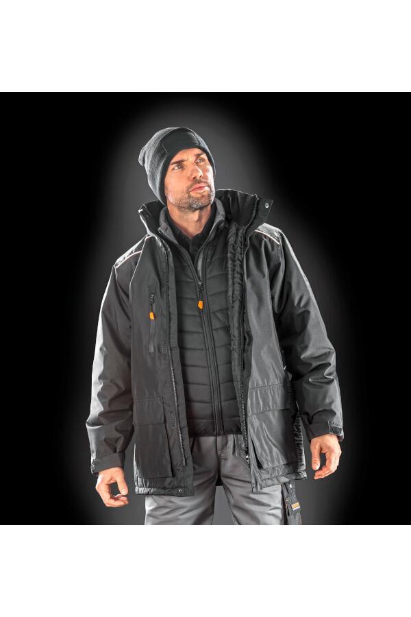Produktansicht: Result lange Herren Arbeitsjacke mit abnehmbarer Kapuze bis Größe 4XL Produktansicht: Result lange Herren Arbeitsjacke mit abnehmbarer Kapuze bis Größe 4XL