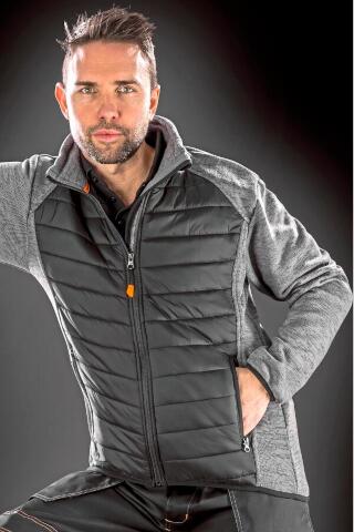 Produktansicht: Result Herren Strickjacke mit gesteppter Brust Produktansicht: Result Herren Strickjacke mit gesteppter Brust