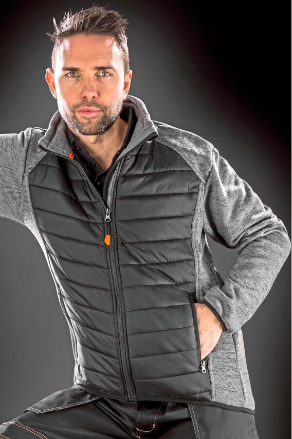 Produktansicht: Result Herren Strickjacke mit gesteppter Brust Produktansicht: Result Herren Strickjacke mit gesteppter Brust