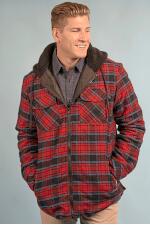 Produktfoto Burnside karierte Herren Flanell-Sweatjacke