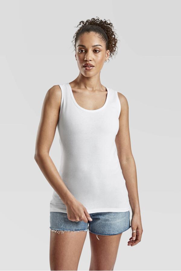 Produktansicht: Fruit of the Loom Valueweight ärmelloses T-Shirt für Damen Produktansicht: Fruit of the Loom Valueweight ärmelloses T-Shirt für Damen