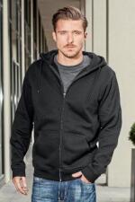 Produktfoto Build Your Brand lange Kapuzen Sweatjacke für große Männer