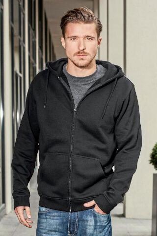 Produktansicht: Build Your Brand lange Kapuzen Sweatjacke für große Männer