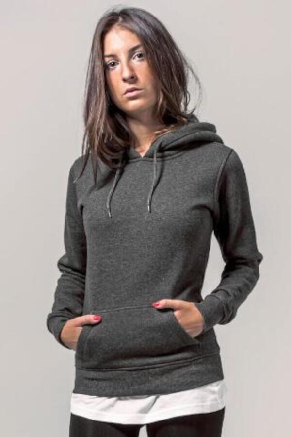 Produktansicht: Build Your Brand langes Damen Kapuzensweatshirt