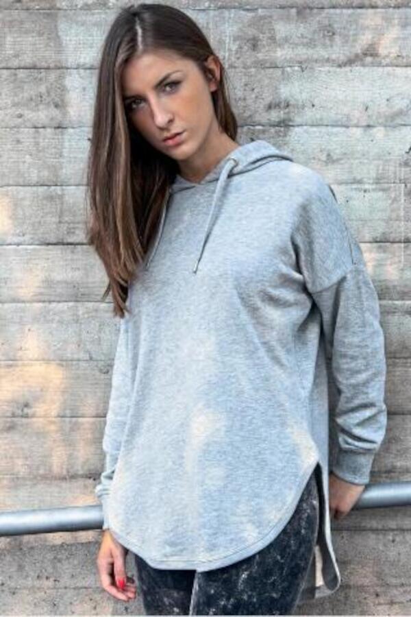 Produktansicht: Build Your Brand locker geschnittenes Damen Kapuzensweatshirt
