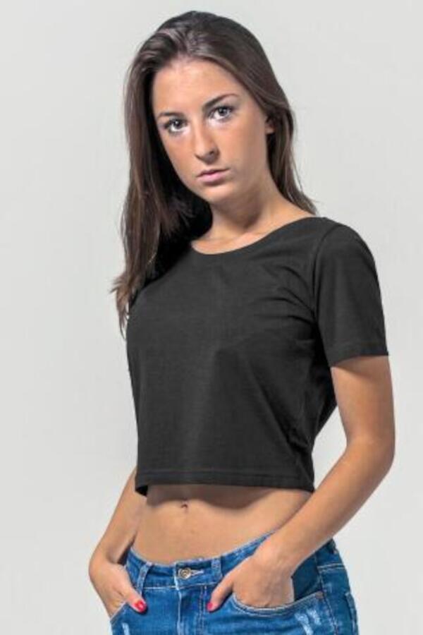 Produktansicht: Build Your Brand bauchfreies Damen T-Shirt Produktansicht: Build Your Brand bauchfreies Damen T-Shirt