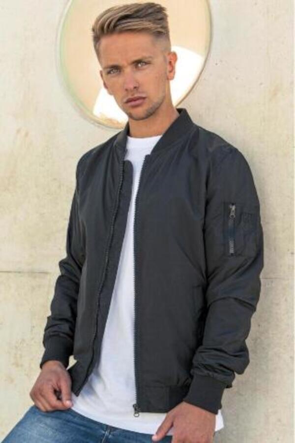 Produktansicht: Build Your Brand leichte Herren Bomberjacke Produktansicht: Build Your Brand leichte Herren Bomberjacke