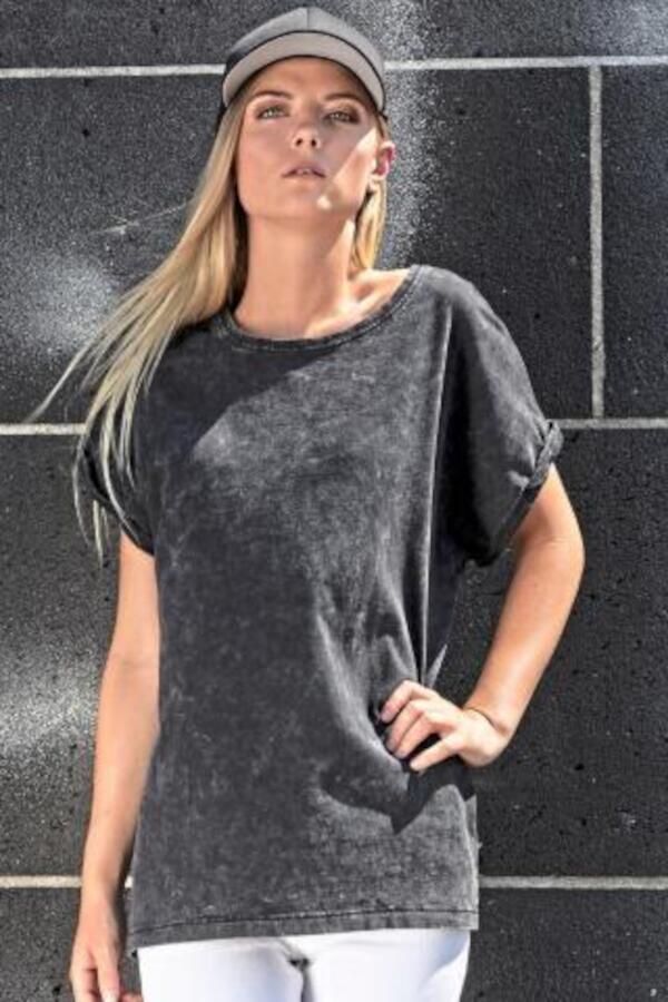 Produktansicht: BYB locker geschnittenes Damen T-Shirt mit Washed-Effekt