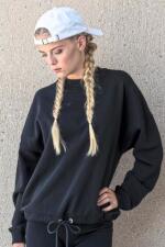 Produktfoto . BYB weites Damen Sweatshirt mit Kordel am Saum Produktfoto BYB weites Damen Sweatshirt mit Kordel am Saum
