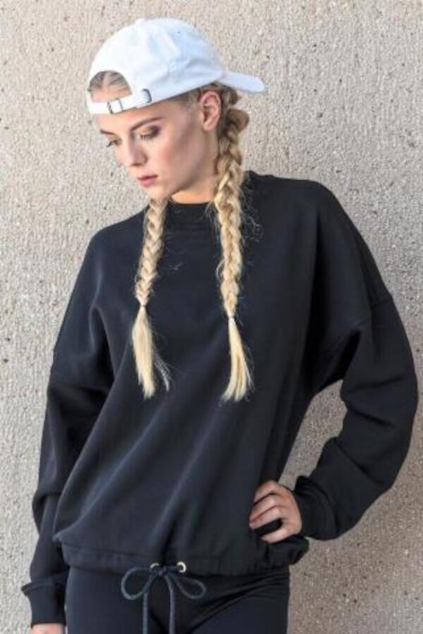 Produktansicht: BYB weites Damen Sweatshirt mit Kordel am Saum