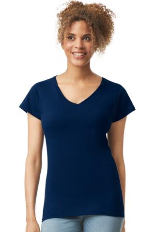 Produktansicht: Gildan Softstyle Damen T-Shirt mit V Ausschnitt Produktansicht: Gildan Softstyle Damen T-Shirt mit V Ausschnitt