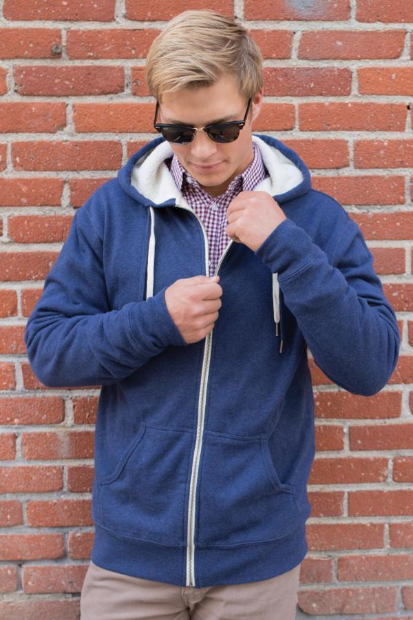 Produktansicht: Independent Unisex Sweat Kapuzenjacke mit Teddyfutter Produktansicht: Independent Unisex Sweat Kapuzenjacke mit Teddyfutter