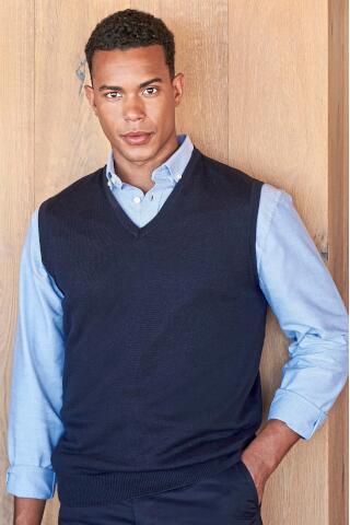 Produktansicht: Henbury Herren Strickpullunder mit V Ausschnitt bis 4XL