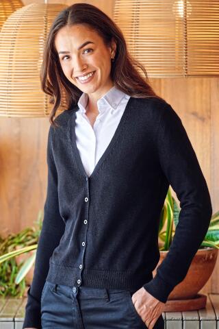 Produktansicht: Henbury leichte Damen Strickjacke mit V Ausschnitt bis Größe 4XL Produktansicht: Henbury leichte Damen Strickjacke mit V Ausschnitt bis Größe 4XL