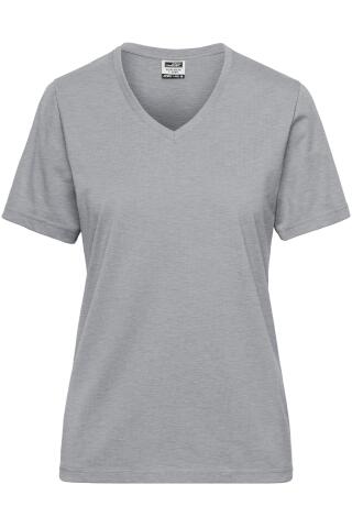 Produktansicht: Daiber Damen Bio Arbeits T-Shirt mit V-Ausschnitt