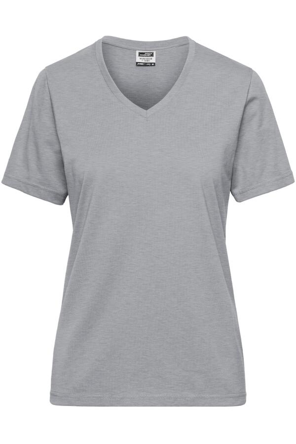 Produktansicht: Daiber Damen Bio Arbeits T-Shirt mit V-Ausschnitt