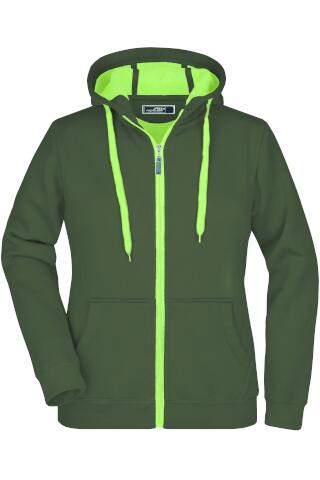 Produktansicht: Daiber Damen Kapuzensweatshirt Jacke mit Fleecefutter Produktansicht: Daiber Damen Kapuzensweatshirt Jacke mit Fleecefutter