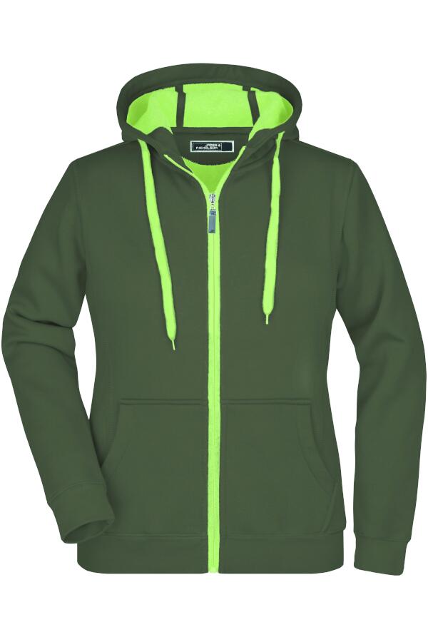 Produktansicht: Daiber Damen Kapuzensweatshirt Jacke mit Fleecefutter Produktansicht: Daiber Damen Kapuzensweatshirt Jacke mit Fleecefutter