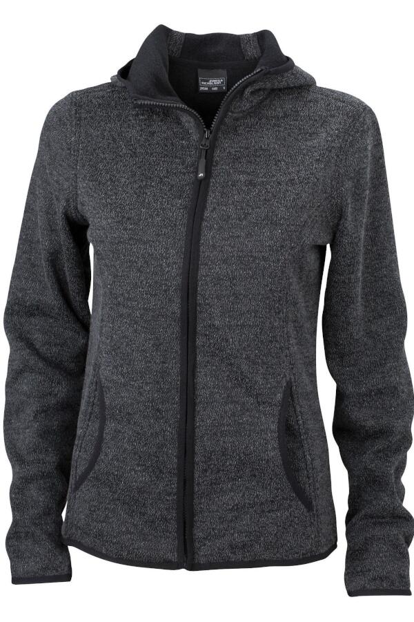 Produktansicht: Daiber Damen Kapuzenfleecejacke mit Kontrast Produktansicht: Daiber Damen Kapuzenfleecejacke mit Kontrast