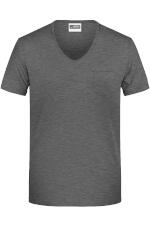 Produktfoto James & Nicholson Bio T-Shirt mit Brusttasche und tiefem V-Ausschnitt