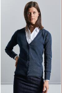 Produktfoto Russel Damen Strickjacke mit V Ausschnitt und Knöpfen (Trockner, 40 Grad) bis 4XL