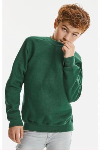 Produktansicht: Russell einfarbiger Kinder Sweater mit Raglan-Ärmeln