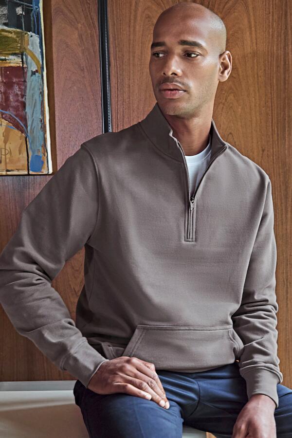 Produktansicht: Kustom Kit Herren Sweatshirt mit Reißverschluss am Kragen Produktansicht: Kustom Kit Herren Sweatshirt mit Reißverschluss am Kragen