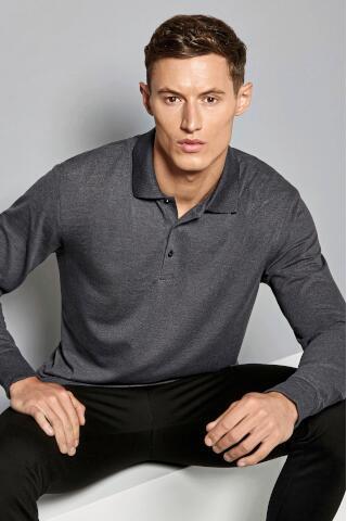 Produktansicht: Kustom Kit Herren Langarm Polohemd aus Mischgewebe Produktansicht: Kustom Kit Herren Langarm Polohemd aus Mischgewebe