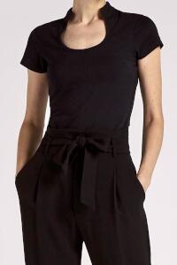 Produktfoto Kustom Kit Keyhole Damen T-Shirt mit hohem Asiakragen (Elasthan)