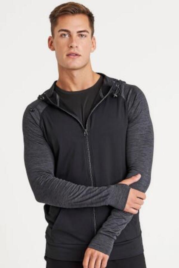 Produktansicht: Just Cool Herren Sport Hoodie-Jacke mit Daumenlöchern