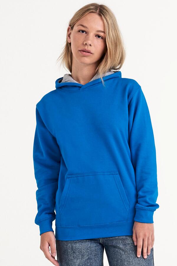 Produktansicht: Just Hoods Kinder Kapuzenpullover mit Kontrast Produktansicht: Just Hoods Kinder Kapuzenpullover mit Kontrast